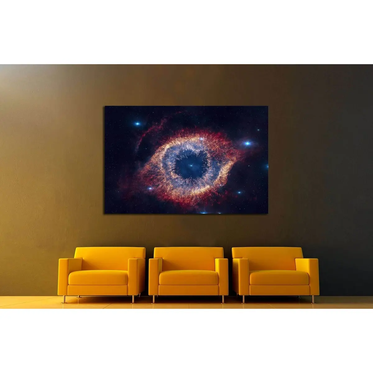 The Helix Nebula Is A Large Planetary Nebula Located In The Constellation Aquarius №2442 Ready To Hang Canvas Print 3