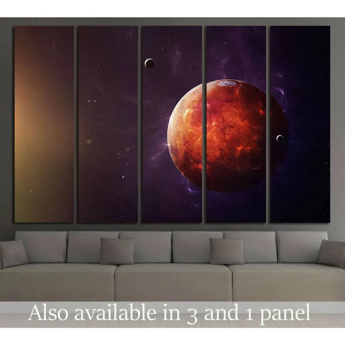 Stunning Mars Space Photograph Canvas Art Print – Ready to Hang