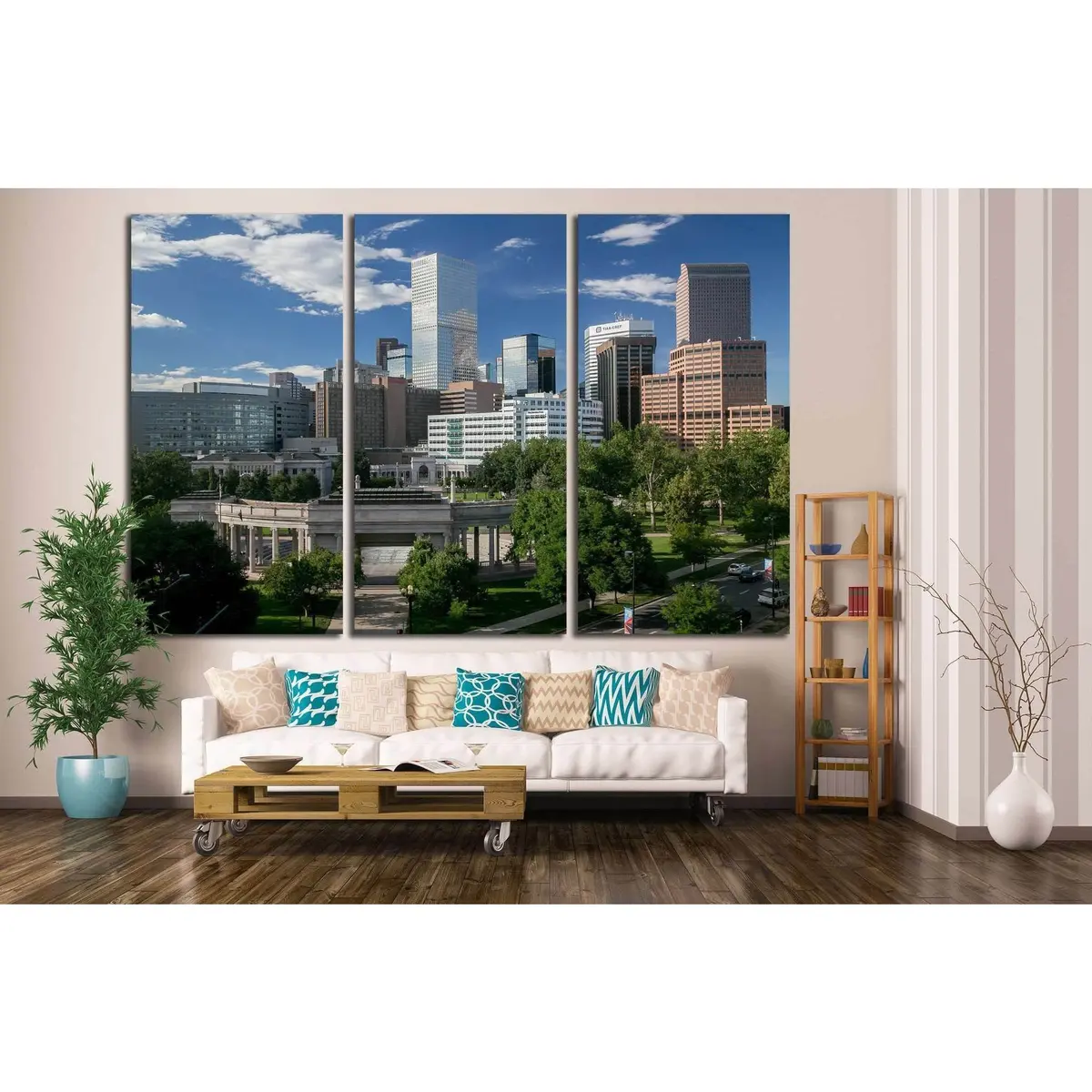 The Mile High City - Denver Colorado Skyline №1625 Ready To Hang Canvas Print 5