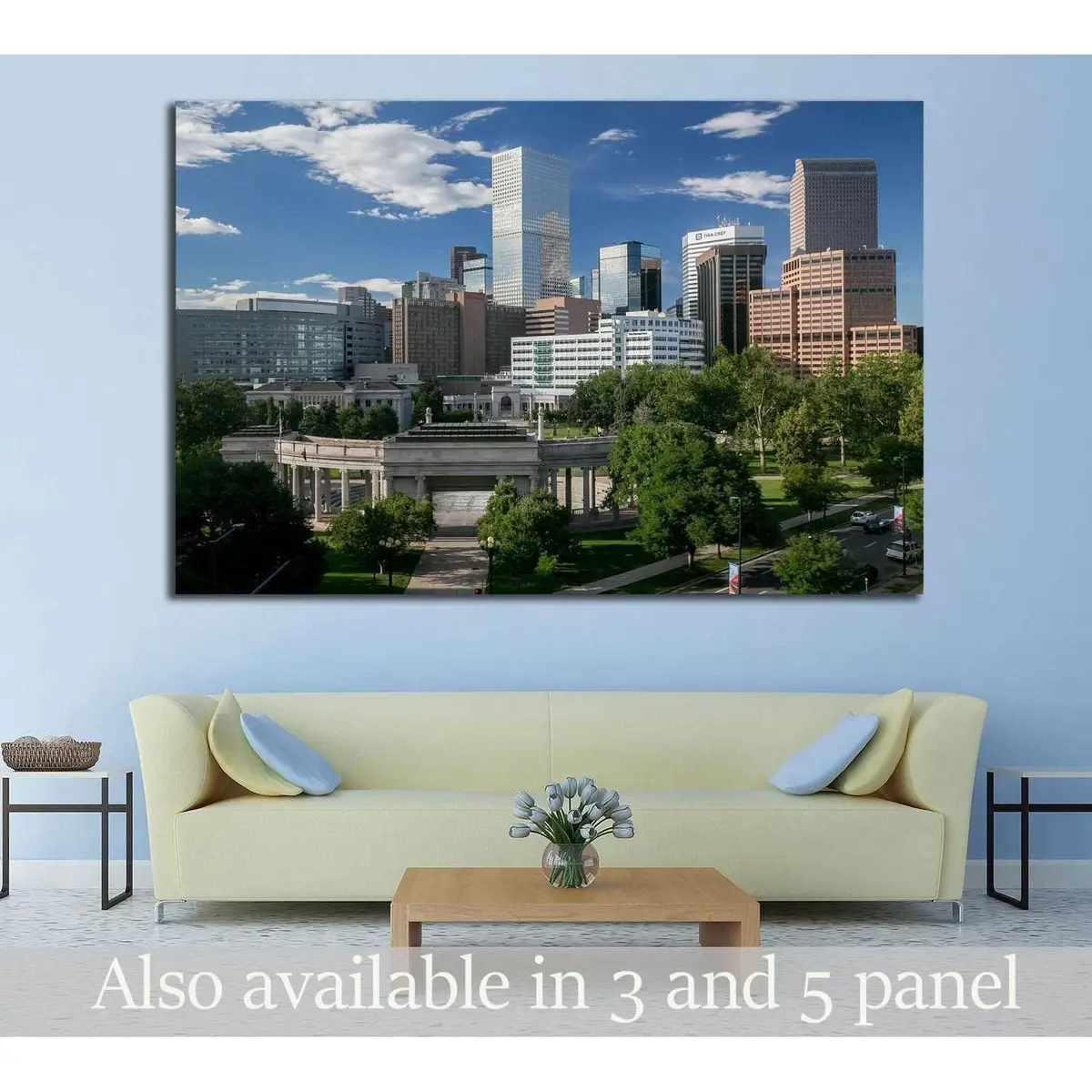 The Mile High City - Denver Colorado Skyline №1625 Ready To Hang Canvas Print 1