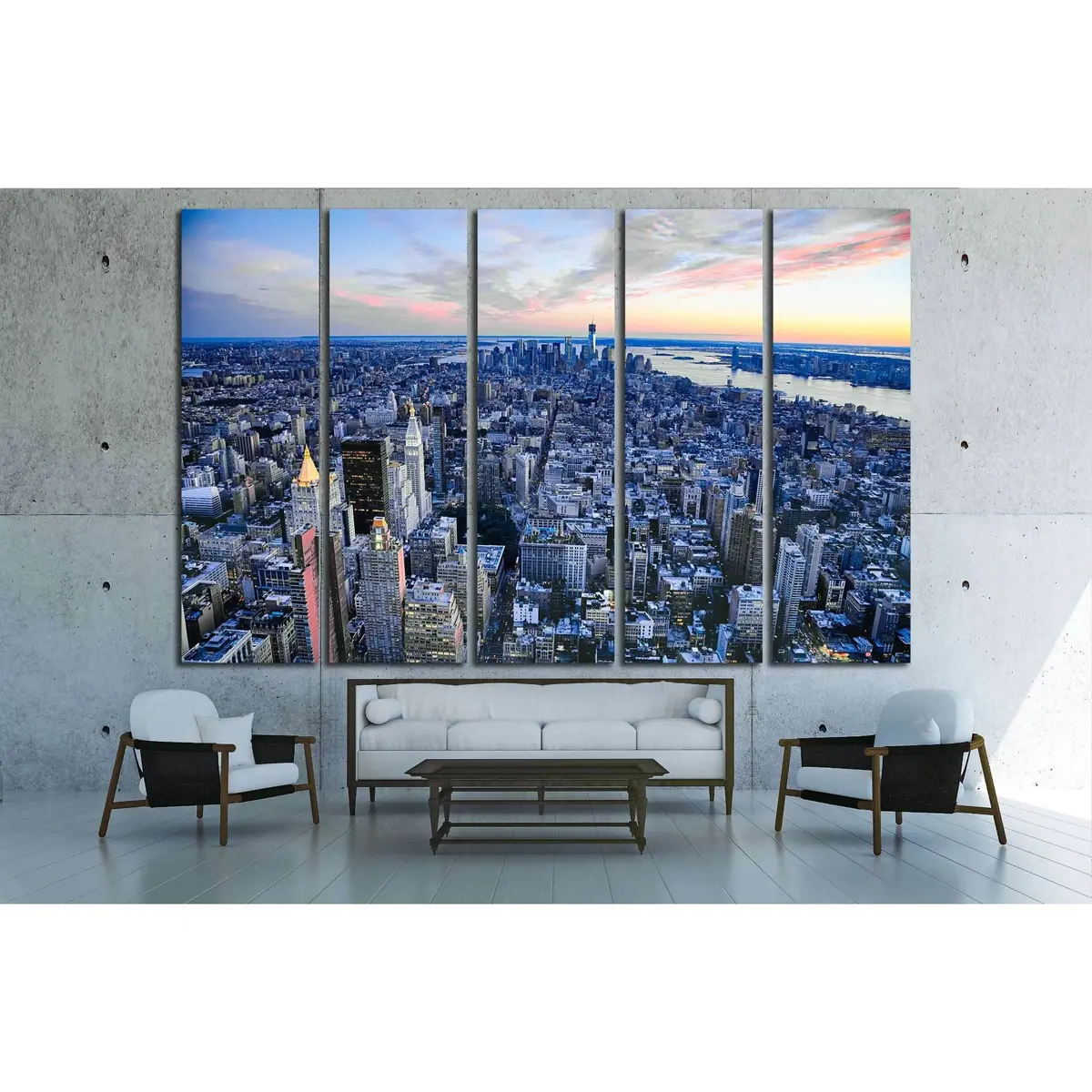 Ready-to-Hang Canvas Print of Manhattan and Jersey City Skyline with One World Trade Center - Image 3