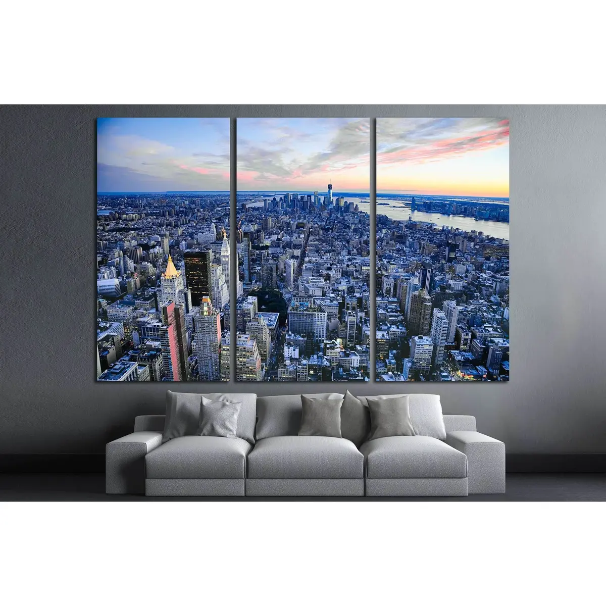 The New York City And New Jersey Skyline At Afternoon The Freedom Tower №2631 Ready To Hang Canvas Print 5