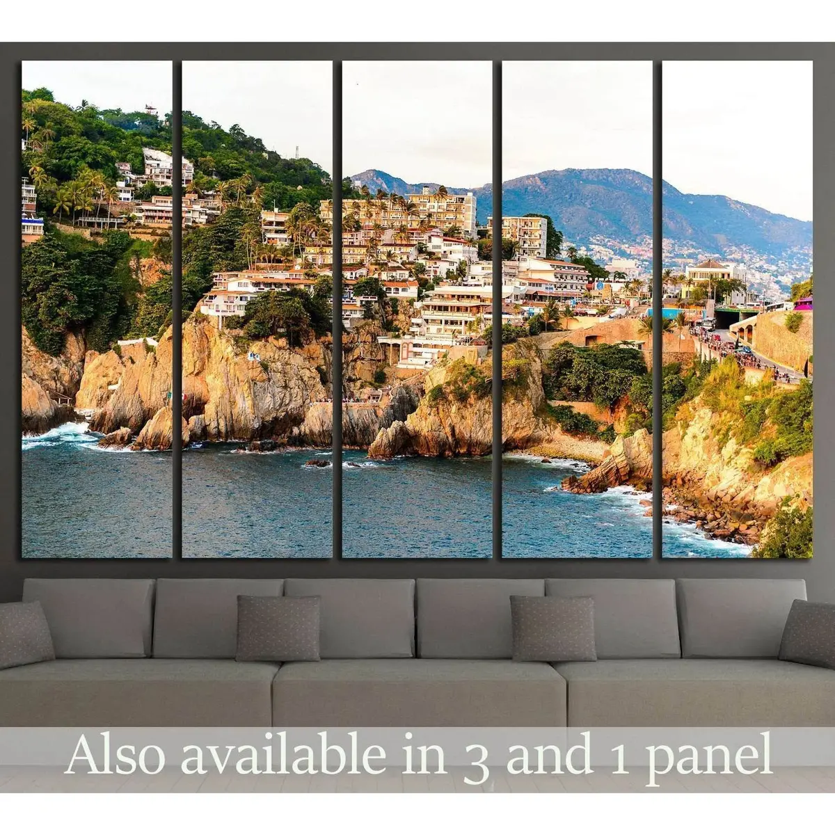 Rock La Quebrada Acapulco Canvas Print – Ready-to-Hang Mexican Landmark Art