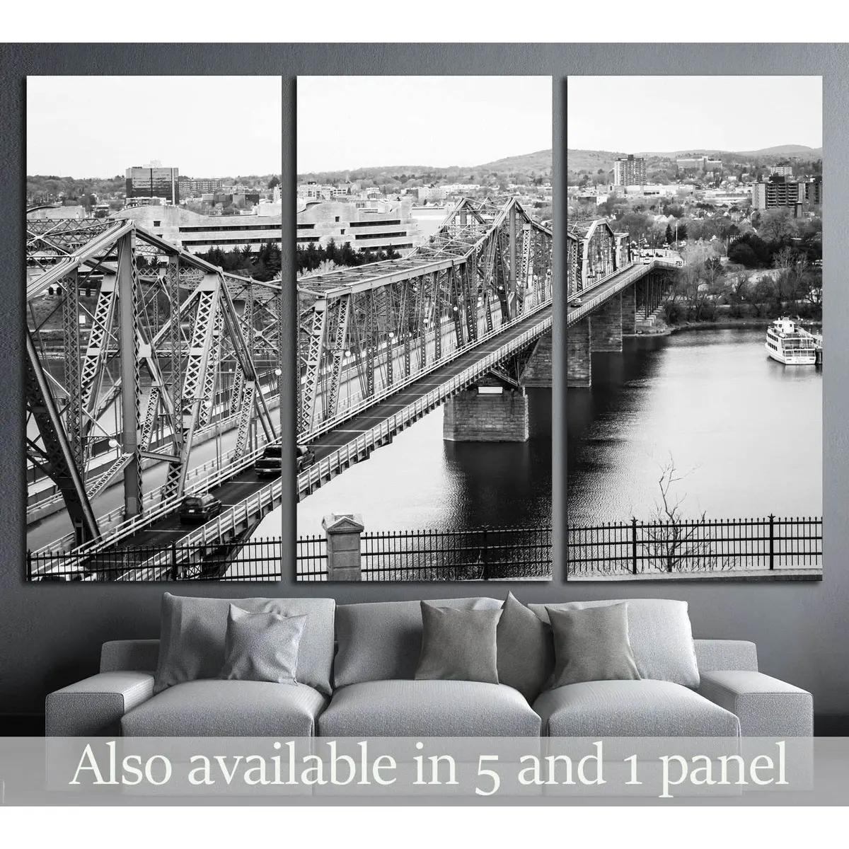 The Royal Alexandra Interprovincial Bridge, Ottawa, Canada №2096 Ready To Hang Canvas Print 5