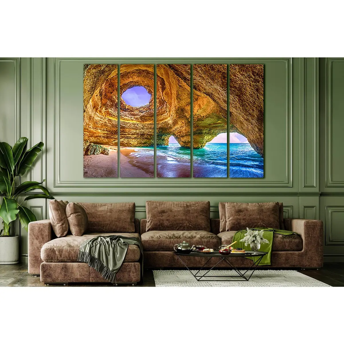 Sea Cave #SL182 Premium Canvas Wall Art Print - Image 3