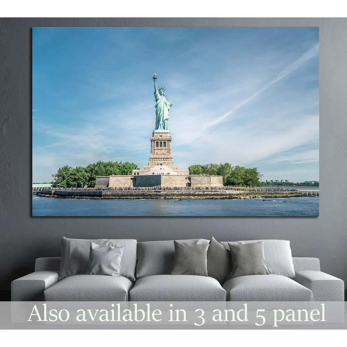 The Statue Of Liberty In New York City №1199 Ready To Hang Canvas Print 1