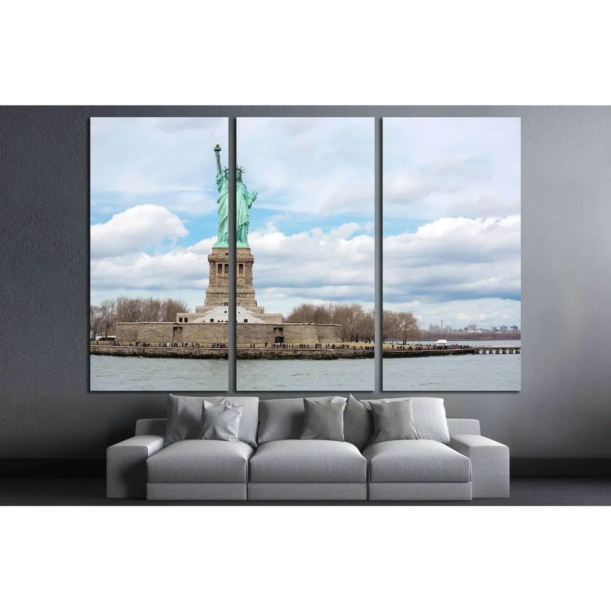 The Statue Of Liberty In New York City №1210 Ready To Hang Canvas Print 5