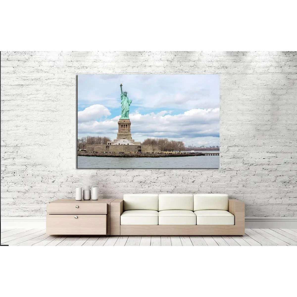 The Statue Of Liberty In New York City №1210 Ready To Hang Canvas Print 3