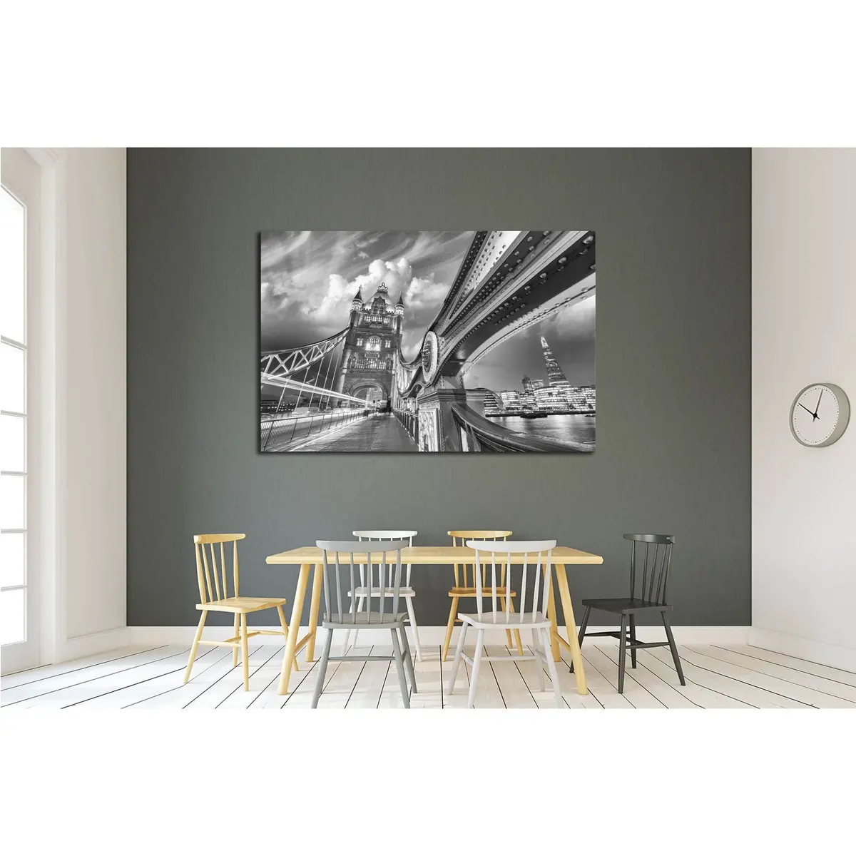 The Tower Bridge, London. Wonderful Sunset Colors №2261 Ready To Hang Canvas Print 3