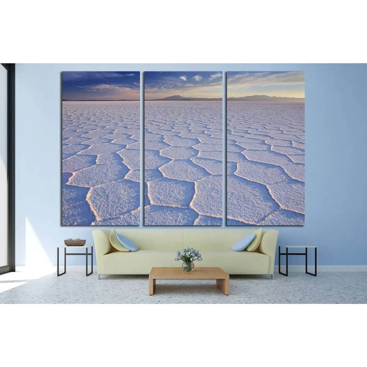 The World's Largest Salt Flat, Salar De Uyuni In Bolivia, Photographed At Sunrise №1981 Ready To Hang Canvas Print 5