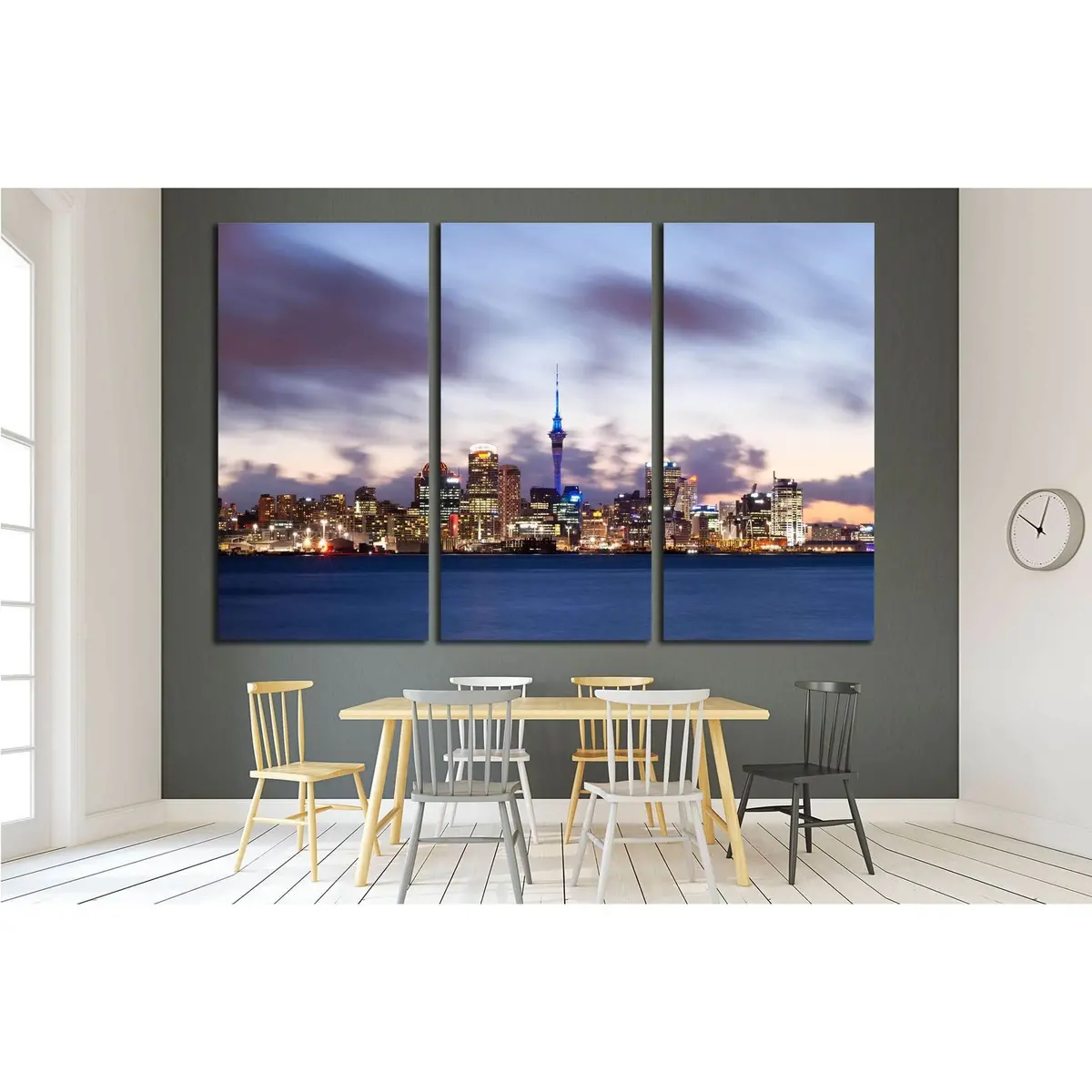 This Image Shows The Auckland Skyline, New Zealand №2223 Ready To Hang Canvas Print 5