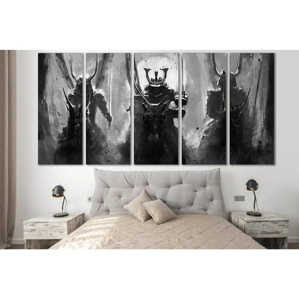 Three Magical Samurai SL1245 Canvas Wall Art Print - Image 3