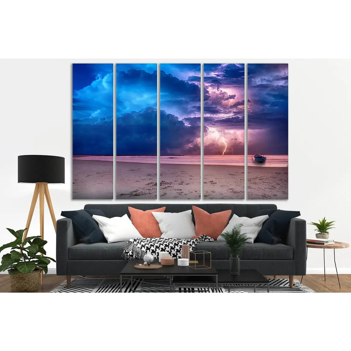 Dramatic Sea Thunderstorm Canvas Art №SL179 – Premium Ready-to-Hang Wall Decor - Image 3