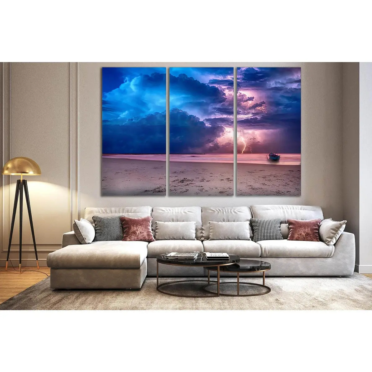 Thunderstorm Clouds On The Sea №Sl179 Ready To Hang Canvas Print 5