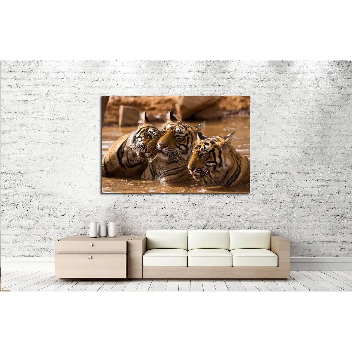 Tiger Family №2342 Ready To Hang Canvas Print 3