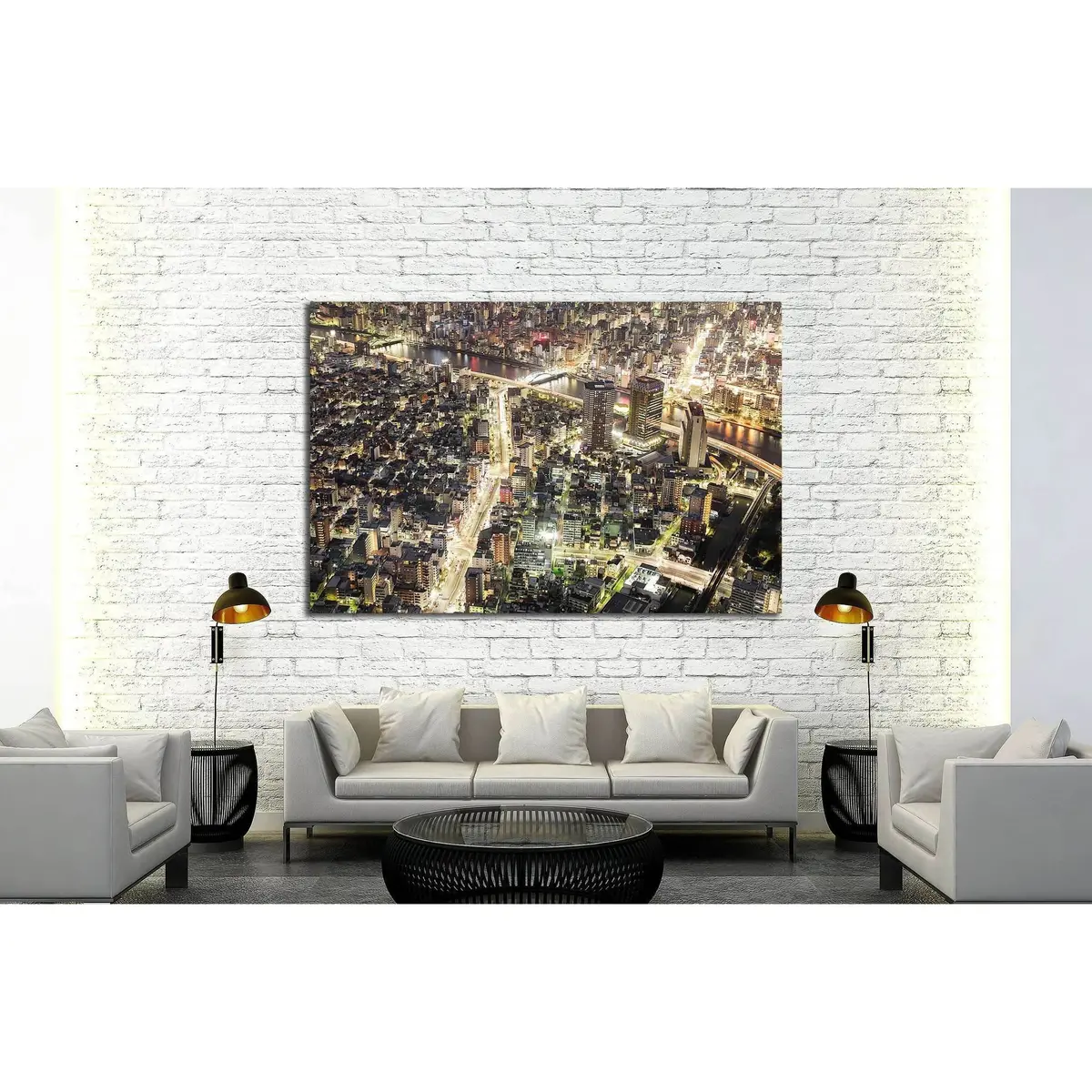 Tokyo City Sky View At Night №2244 Ready To Hang Canvas Print 3