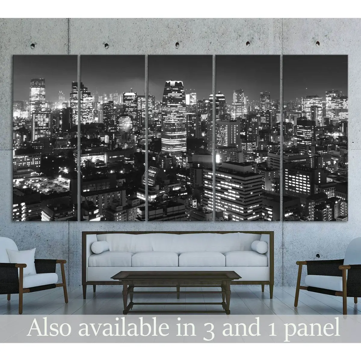 Tokyo Panorama №3021 Ready To Hang Canvas Print 1