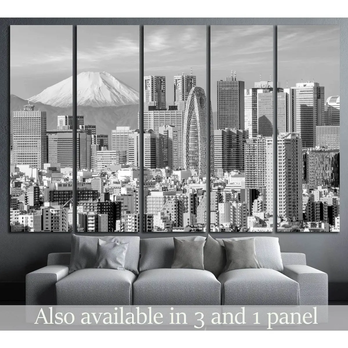 Tokyo Cityscape Featuring Mount Fuji – Ready-to-Hang Canvas Wall Art #1280