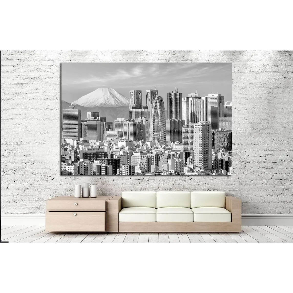 Tokyo Skyline And Mountain Fuji In Japan №1280 Ready To Hang Canvas Print 3