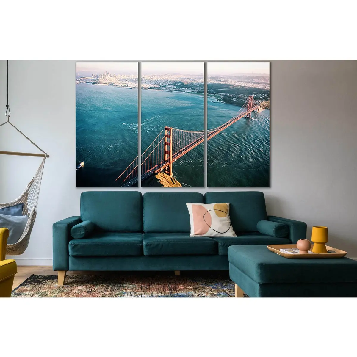 Top View Golden Gate №Sl1121 Ready To Hang Canvas Print 5