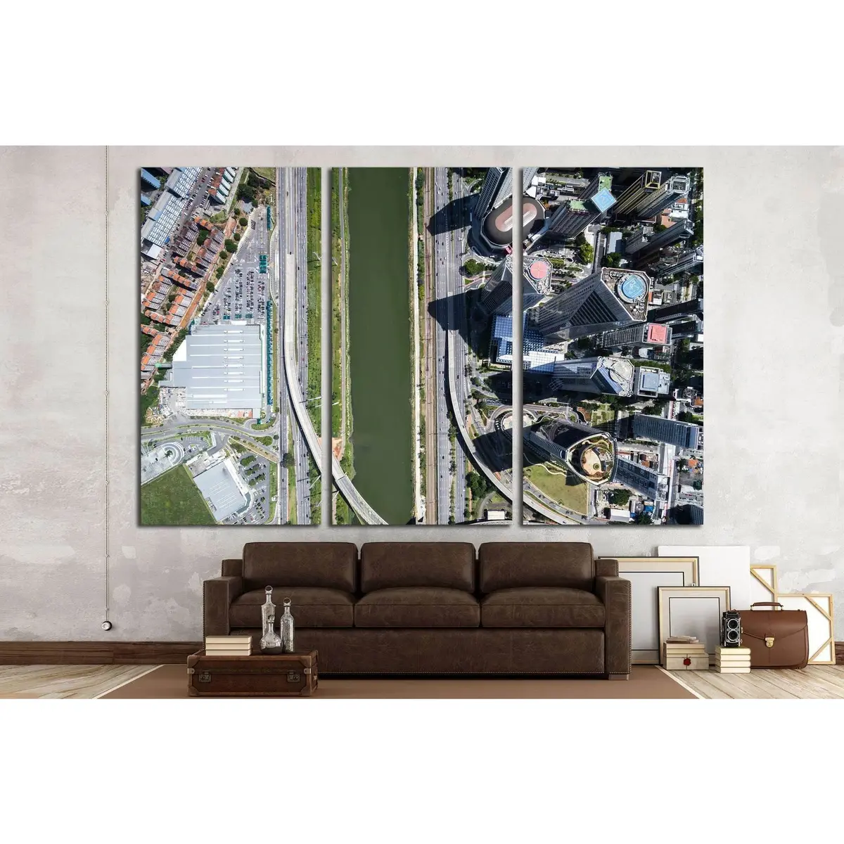 Top View In Sao Paulo, Brazil №1534 Ready To Hang Canvas Print 2