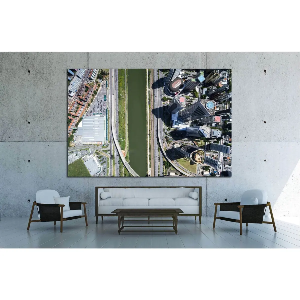 Top View In Sao Paulo, Brazil №1534 Ready To Hang Canvas Print 3