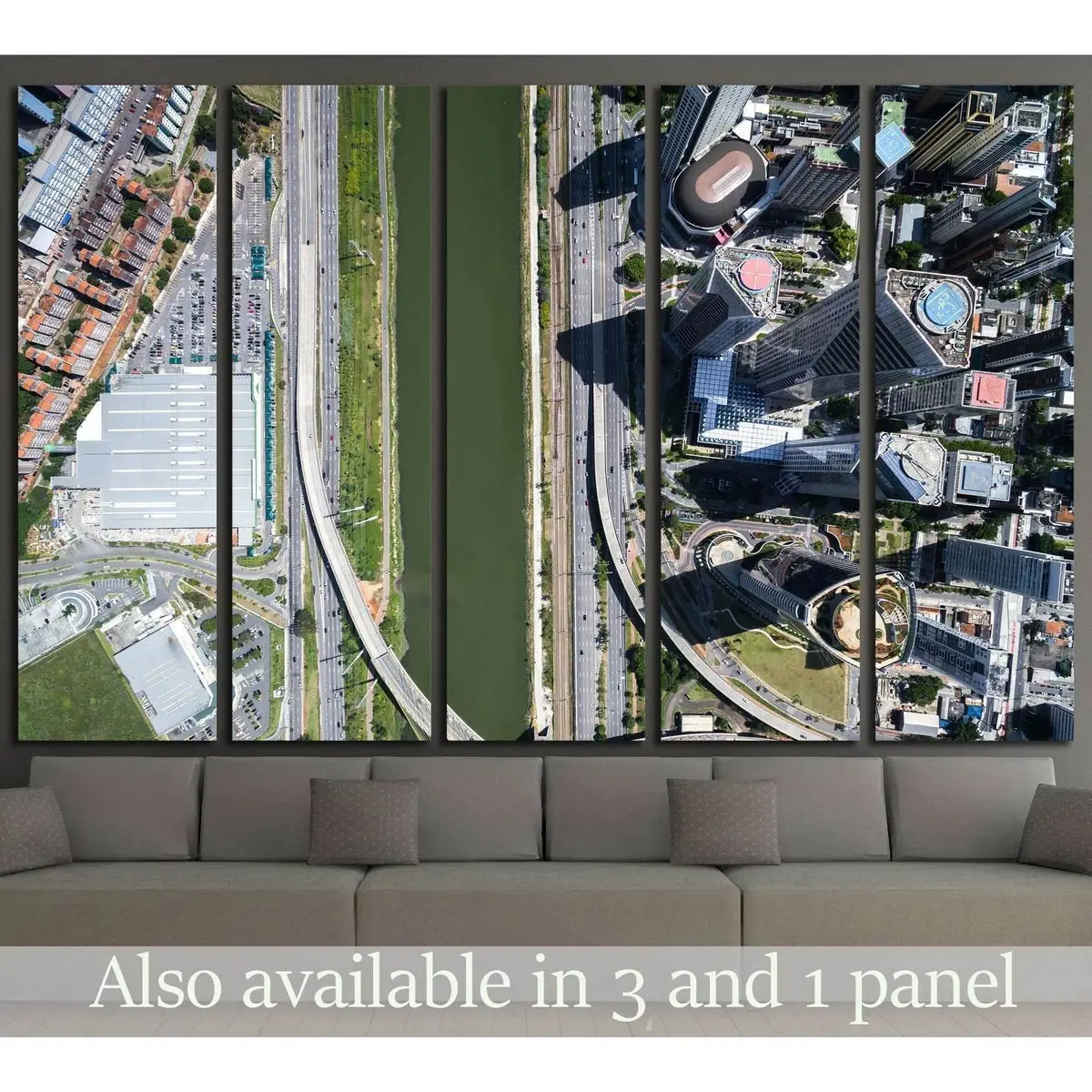 Top View In Sao Paulo, Brazil №1534 Ready To Hang Canvas Print 1