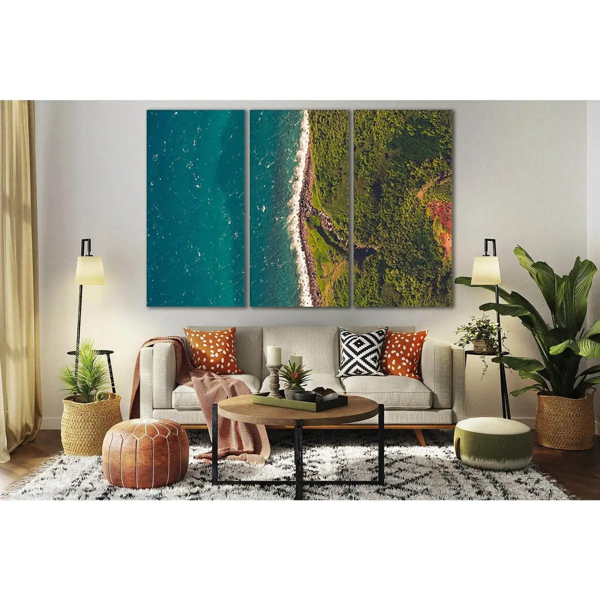 Top View Sea Shore №Sl114 Ready To Hang Canvas Print 5