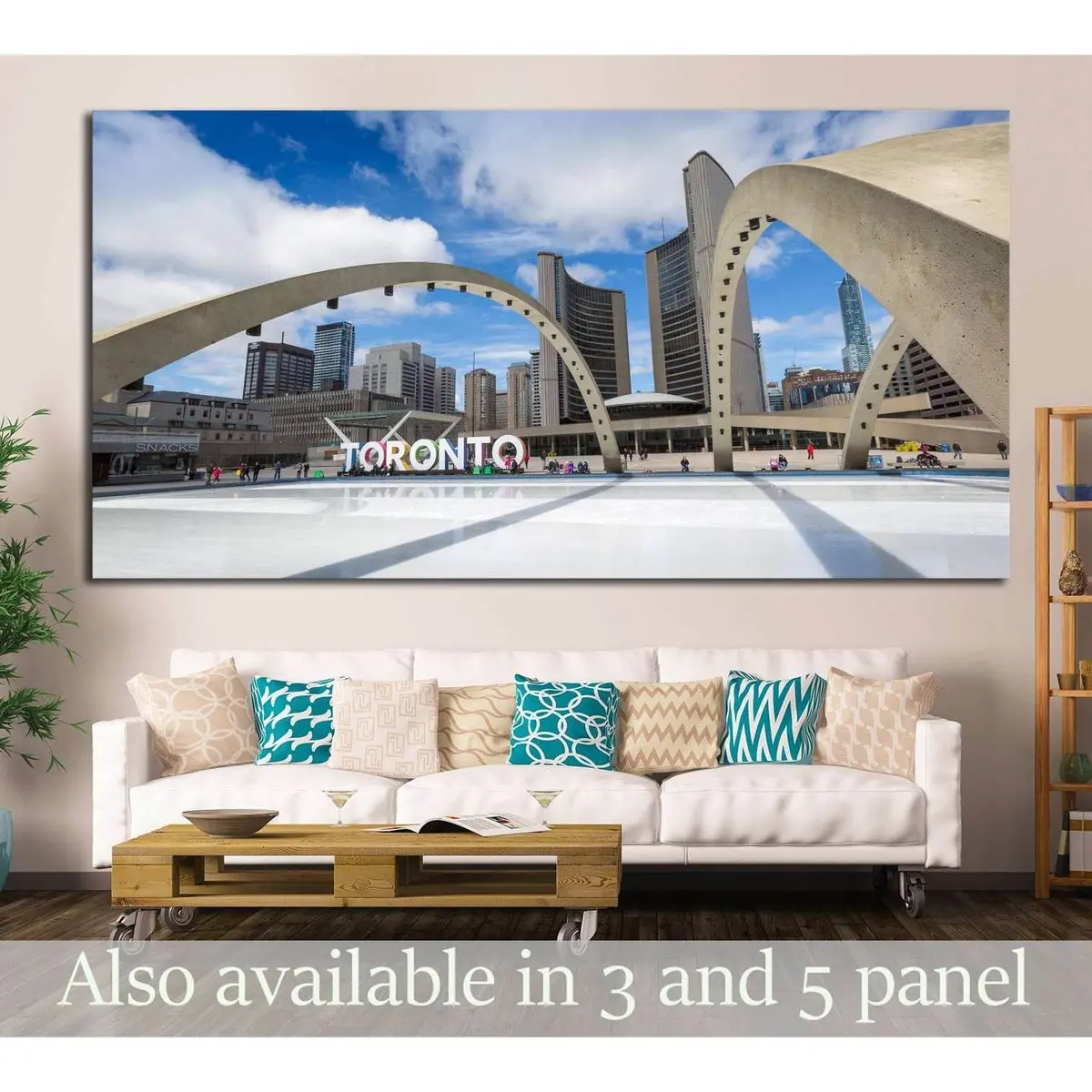 Toronto City Hall And Nathan Phillips Squar №2071 Ready To Hang Canvas Print 1