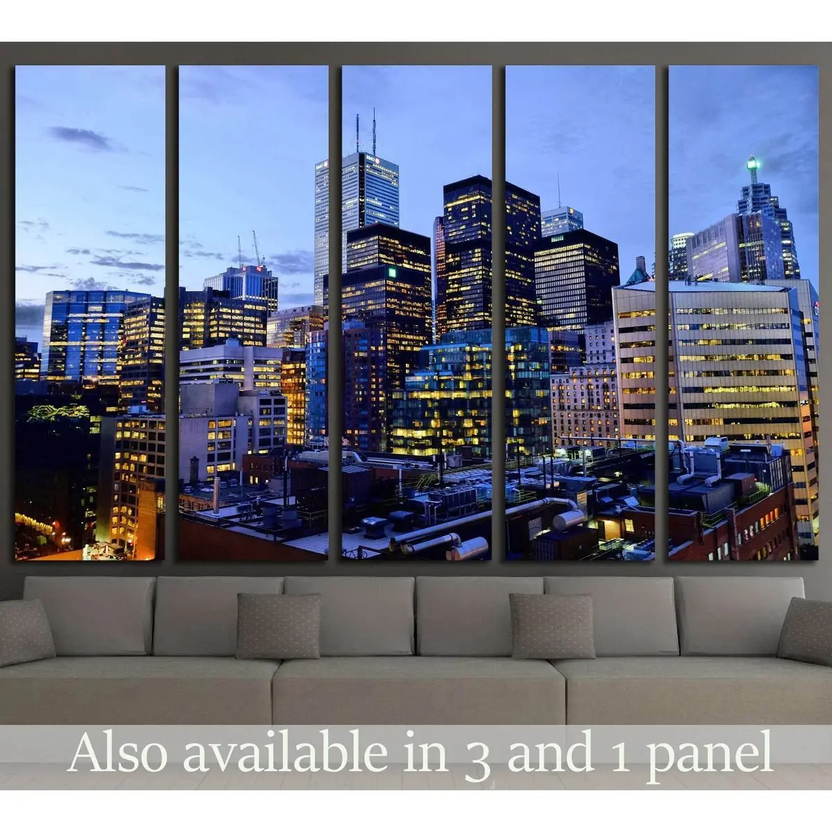 Toronto Downtown Cityscape Canvas Wall Art №2091