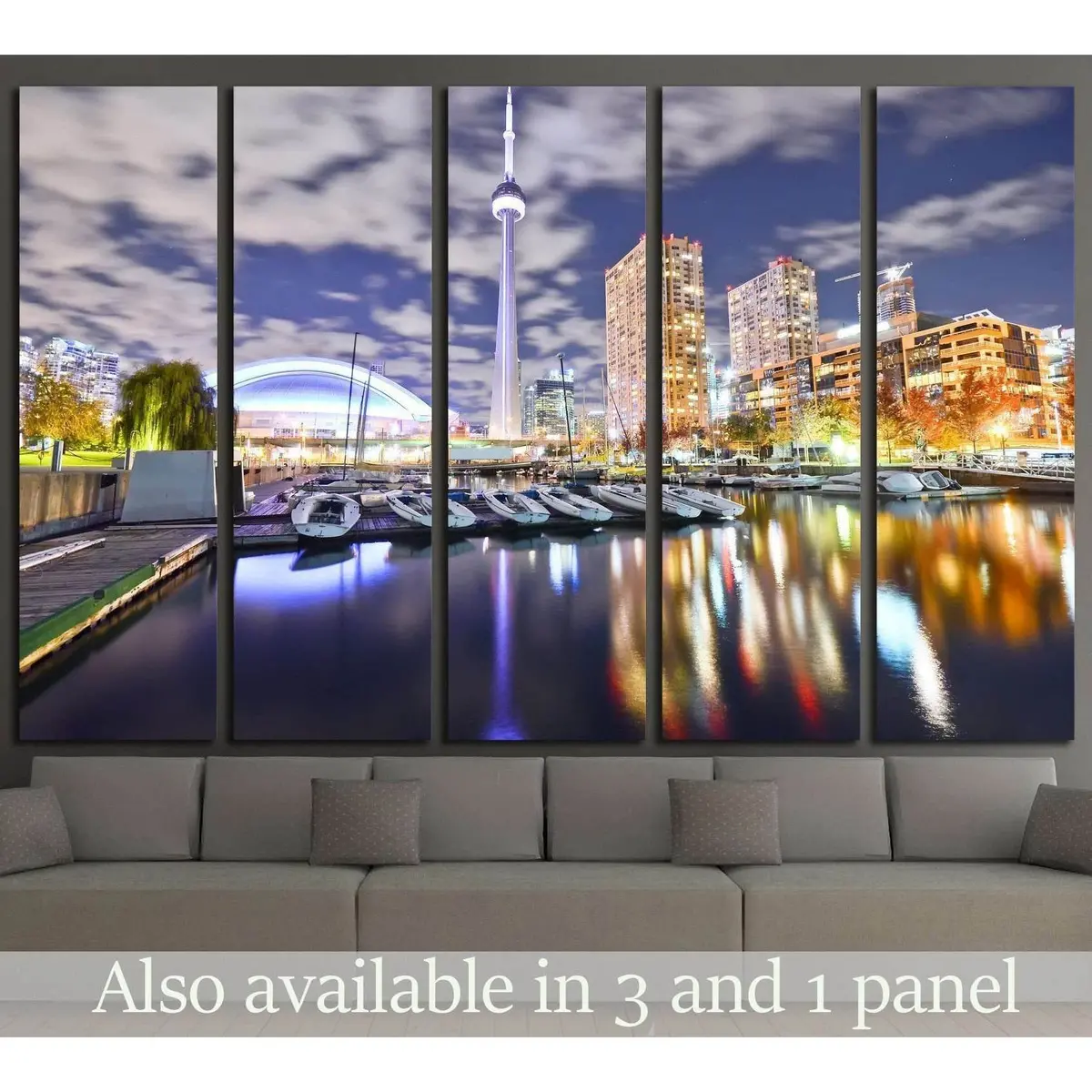 Toronto Night Skyline Canvas Art Print – Ready to Hang in Ontario, Canada