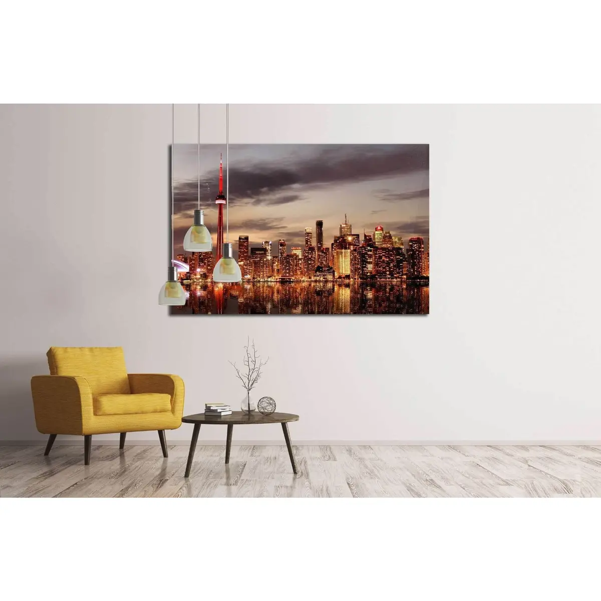 Toronto Skyline At Sunset, Ontario, Canada №2069 Ready To Hang Canvas Print 3