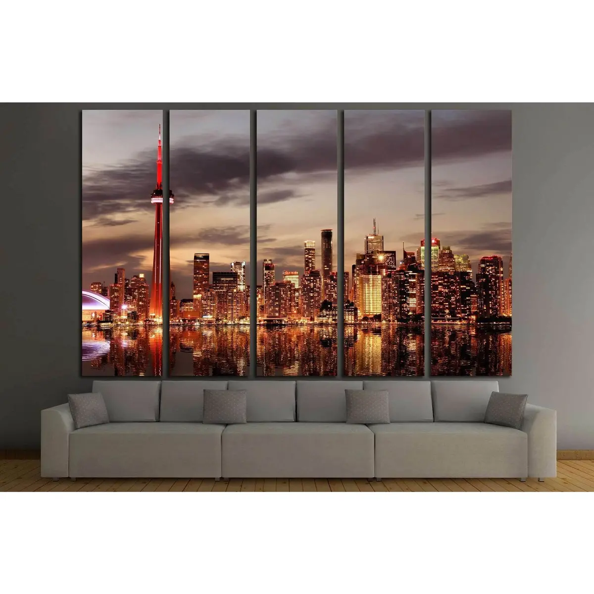 Toronto Skyline Sunset Canvas Wall Art – Ready-to-Hang Print from Ontario, Canada - Image 3