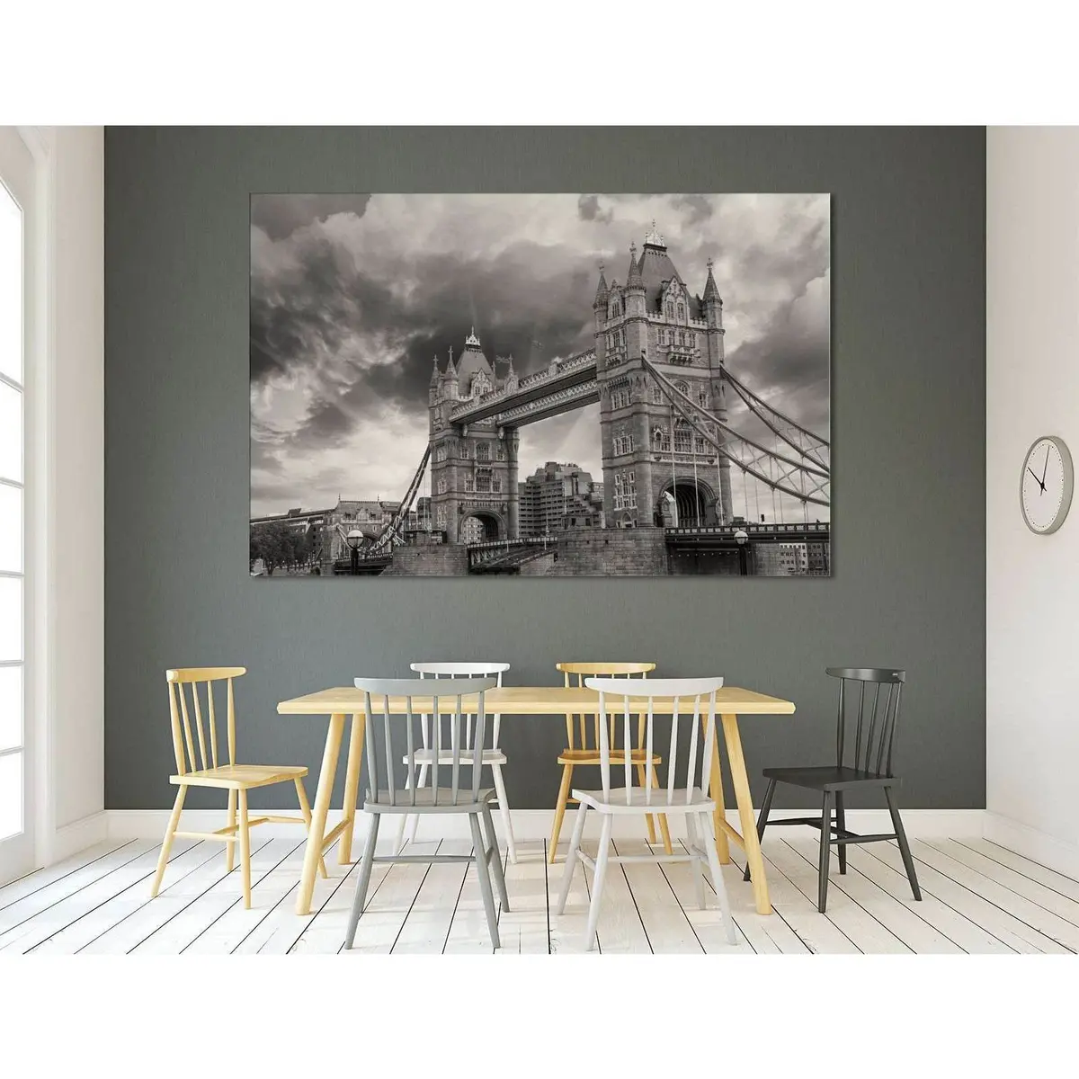 Tower Bridge №3006 Ready To Hang Canvas Print 2