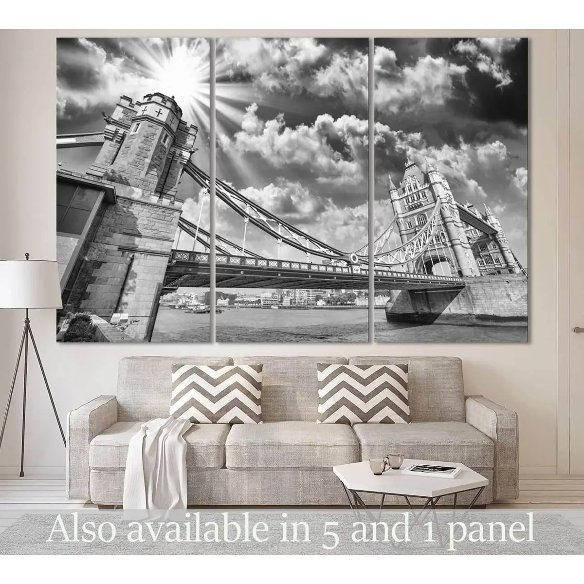 Tower Bridge №3007 Ready To Hang Canvas Print 1