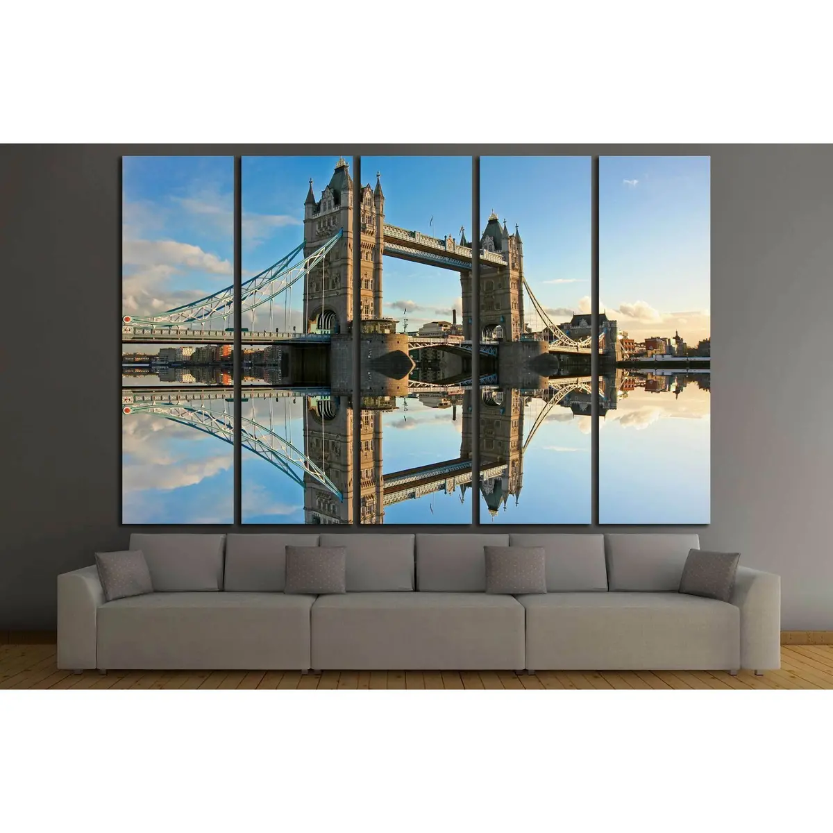 Sunset Over Tower Bridge Canvas Art Print – Ready to Hang - Image 3