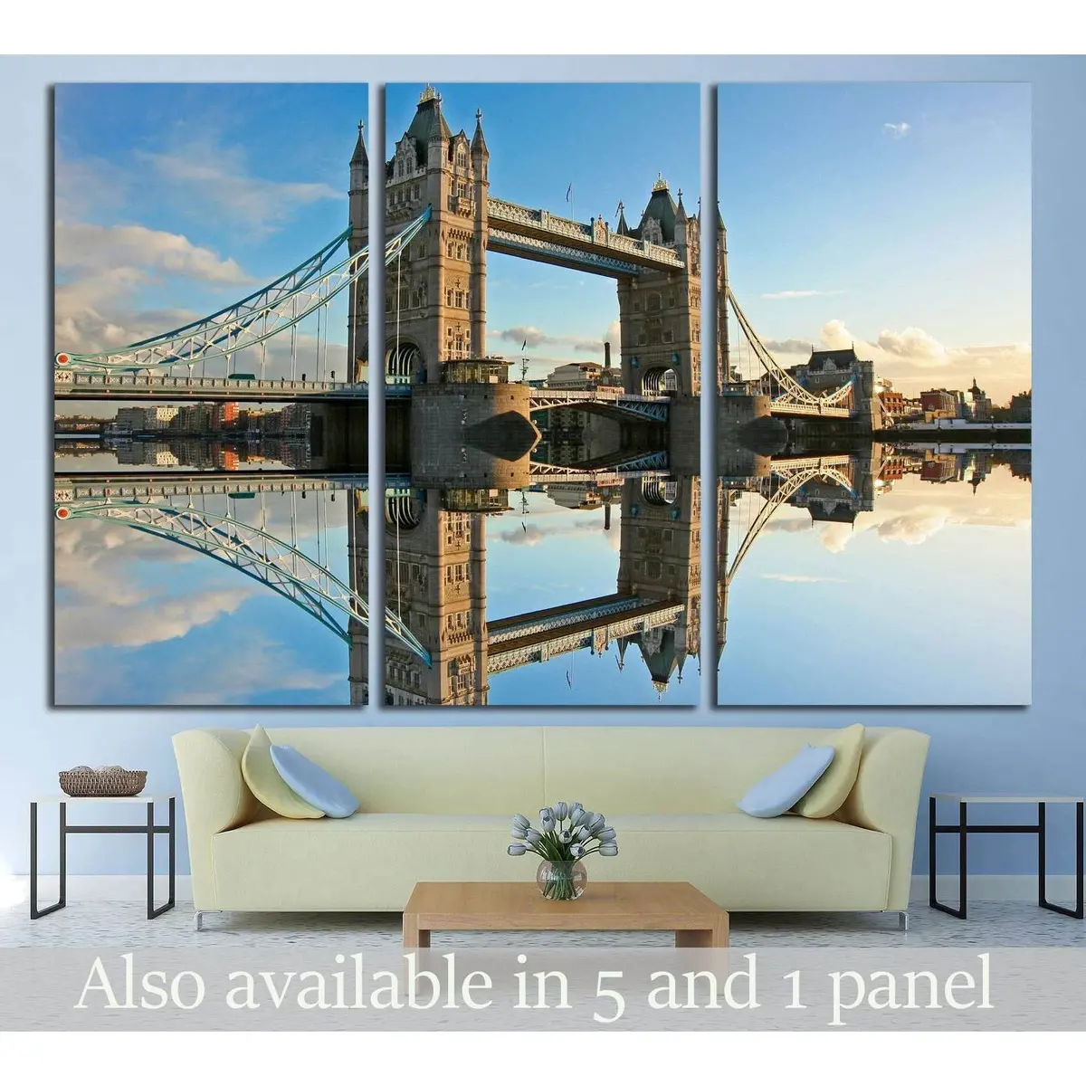 Tower Bridge At Sunset №2581 Ready To Hang Canvas Print 5