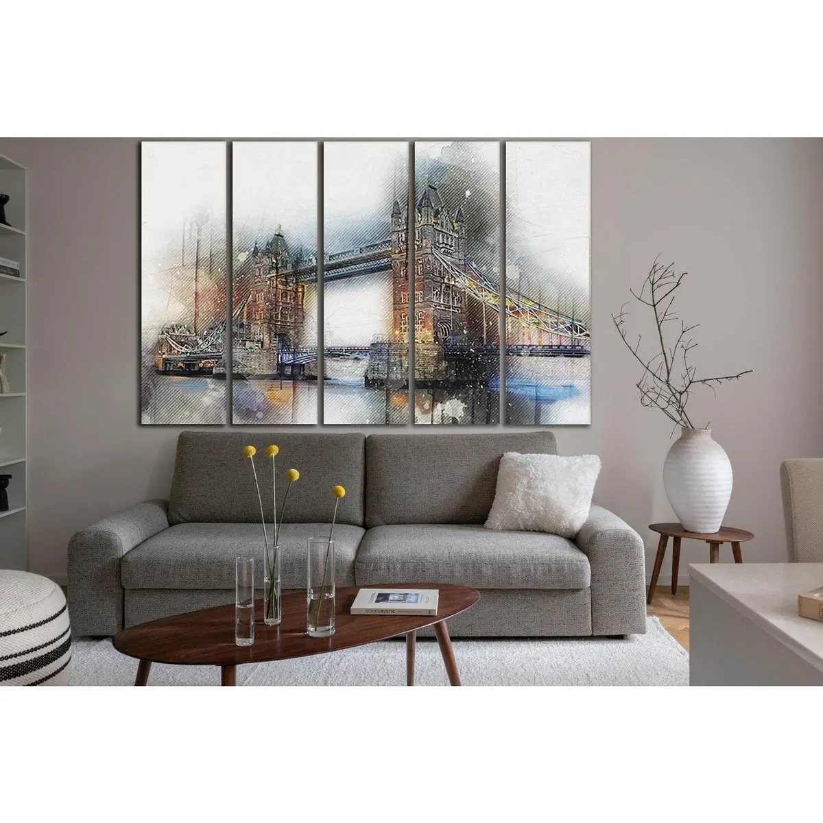 Tower Bridge London Canvas Wall Art – Pre-Hung Ready-to-Display Print - Image 3