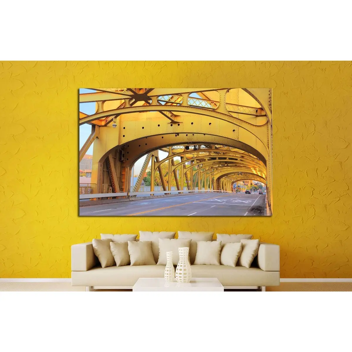 Tower Bridge, Sacramento, California, United States №1647 Ready To Hang Canvas Print 2