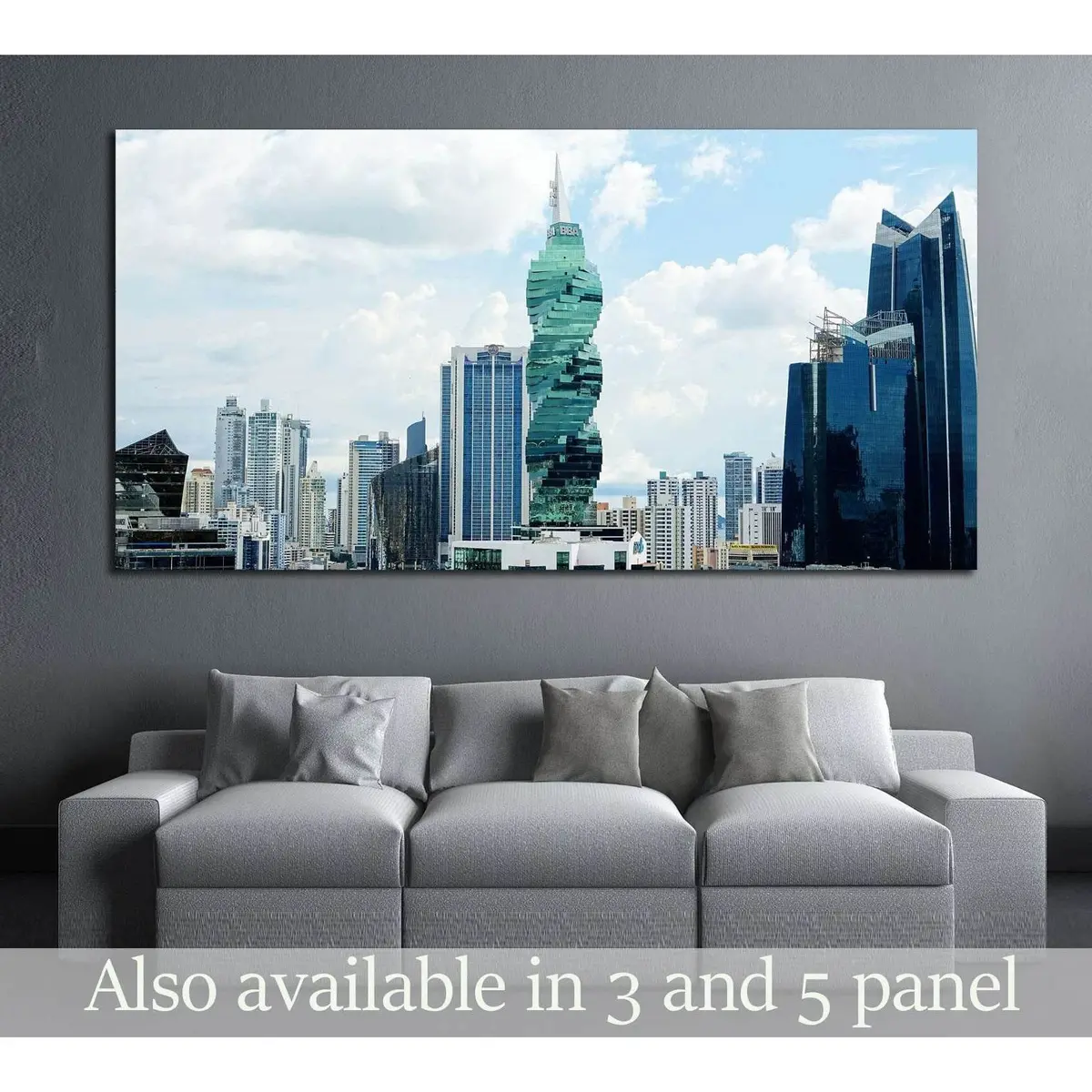 Tower Is An Office Tower In Panama City №2402 Ready To Hang Canvas Print 1