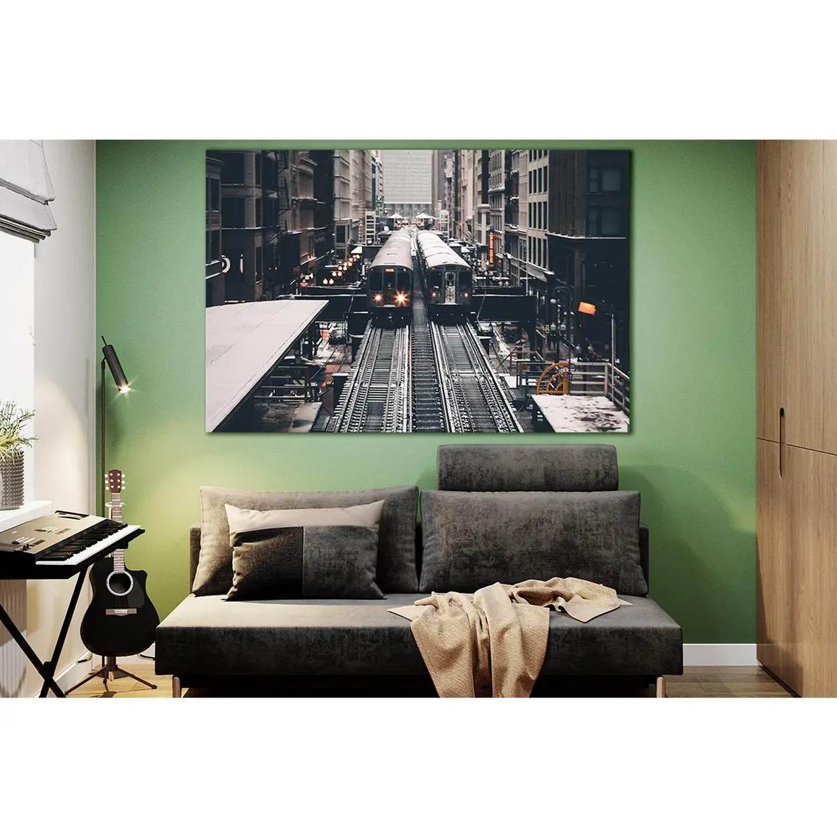 Train At Subway Station №Sl1423 Ready To Hang Canvas Print 2
