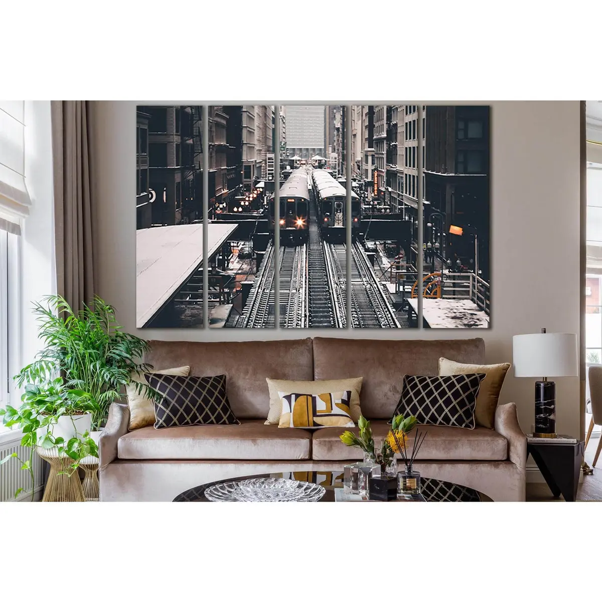 Subway Train Canvas Art Print №SL1423 – Ready-to-Hang Wall Decor - Image 3