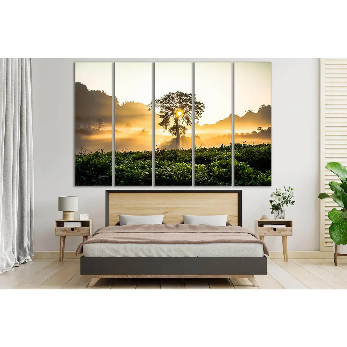 Sunset Tree Silhouette Canvas Art №SL502 – Premium Ready-to-Hang Wall Decor
