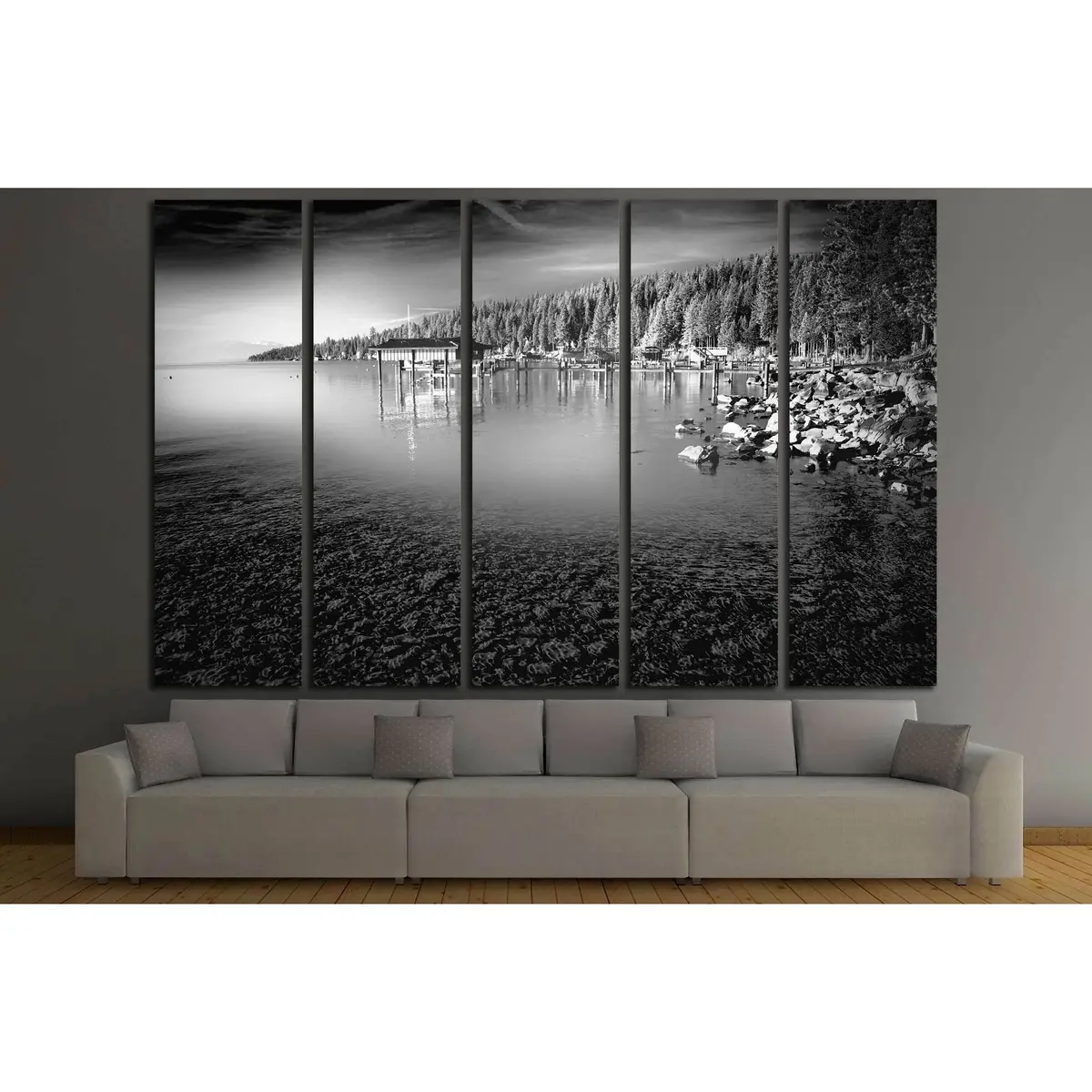 Lakeside Forest Canvas Art – Carnelian Bay, Lake Tahoe, CA Wall Decor (Ready to Hang, #2860) - Image 3