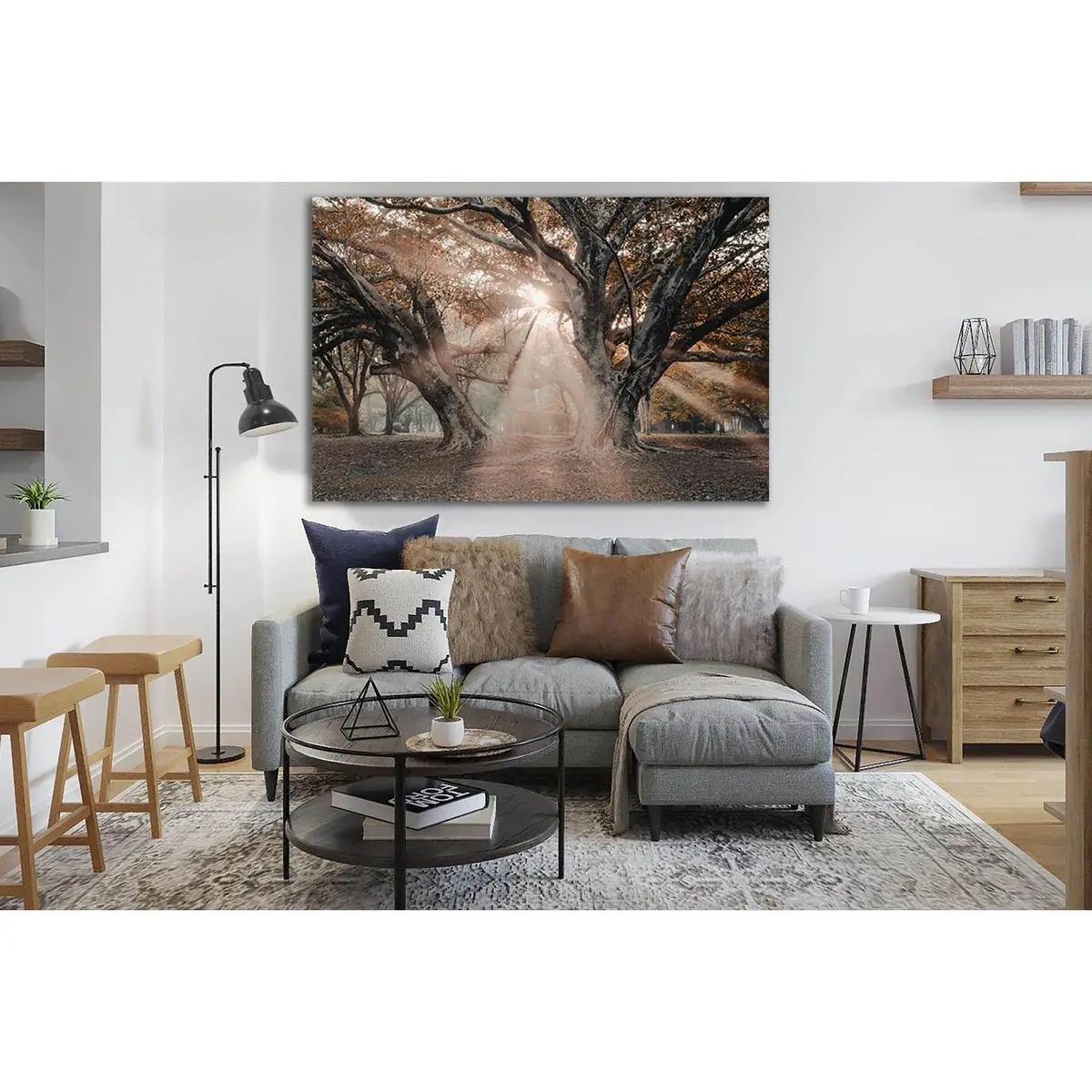 Trees In The Sunbeams №Sl802 Ready To Hang Canvas Print 1