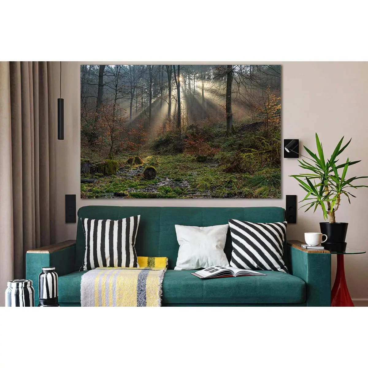 Trees Moss Rays Of Light №Sl1072 Ready To Hang Canvas Print 2