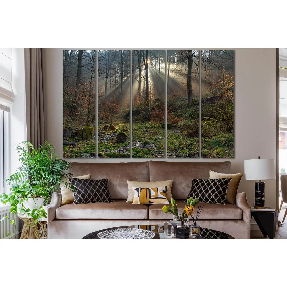Forest Moss and Sunlight Canvas Art №SL1072 – Premium Ready-to-Hang Wall Decor