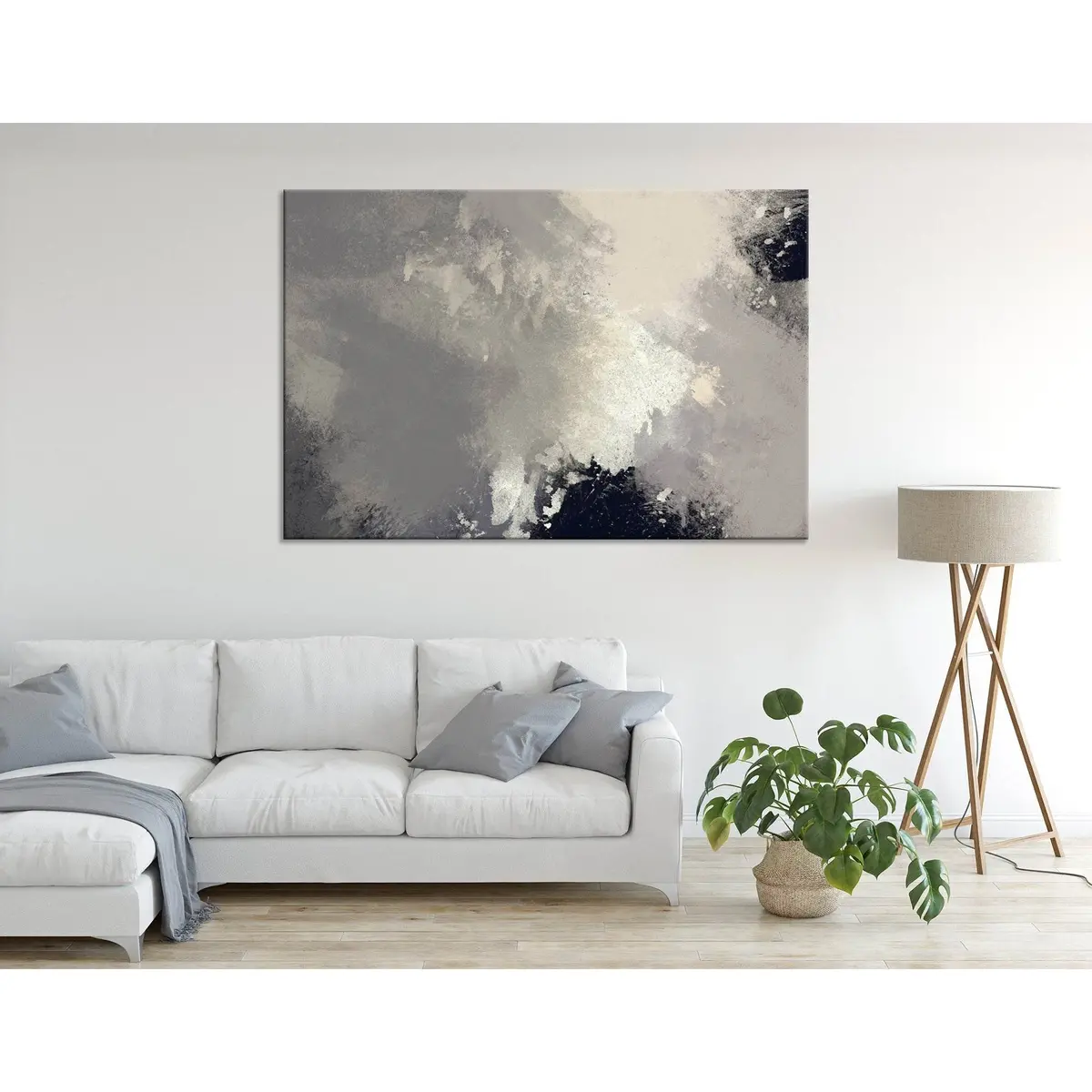 Treetops And Gray Sky Abstract №04358 Ready To Hang Canvas Print 3