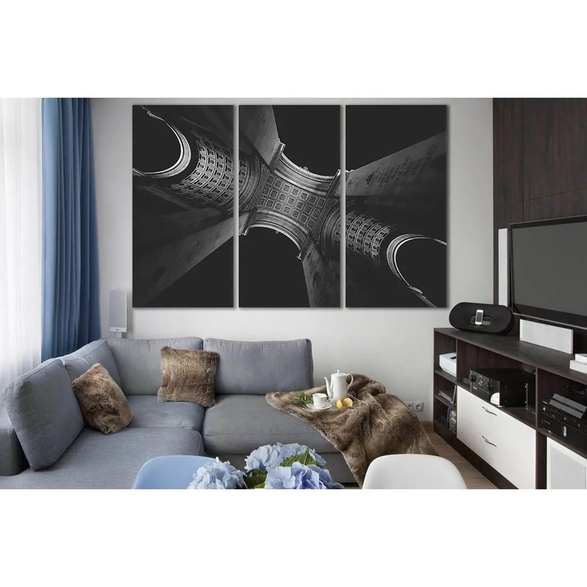 Triumphal Arch Black And White №Sl847 Ready To Hang Canvas Print 5