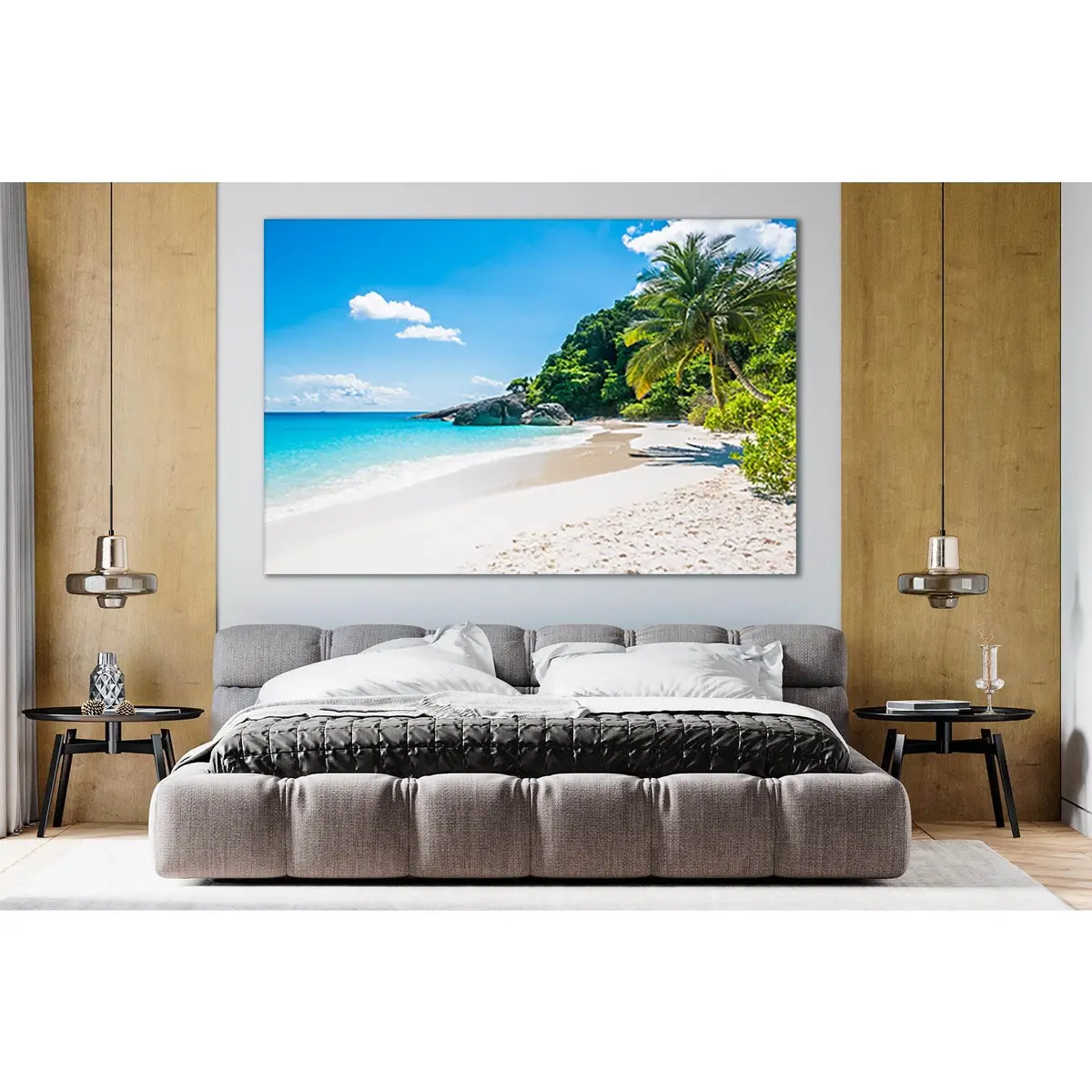 Tropical Beach With Transparent Water №Sl155 Ready To Hang Canvas Print 1